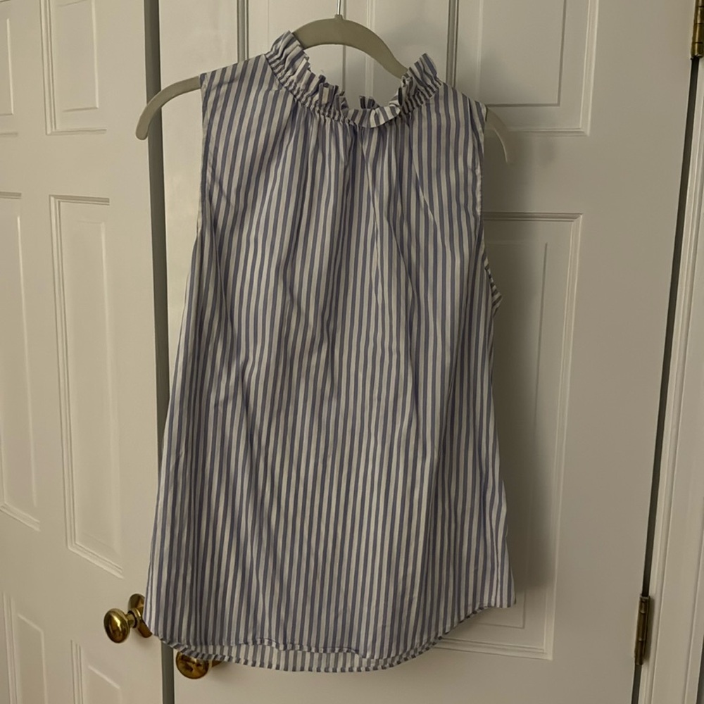 Blue striped tank blouse